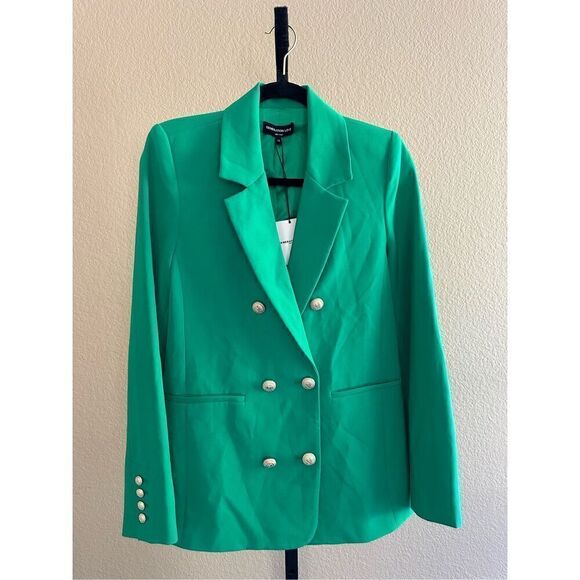 Generation Love Leighton Crepe Blazer in Kelly Green Size XS - Picture 2 of 6